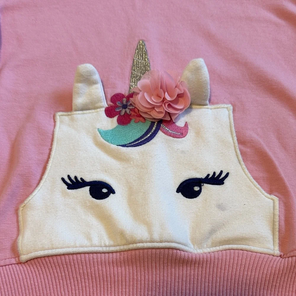 Gymboree Pink Unicorn Hoodie - Picture 3 of 6